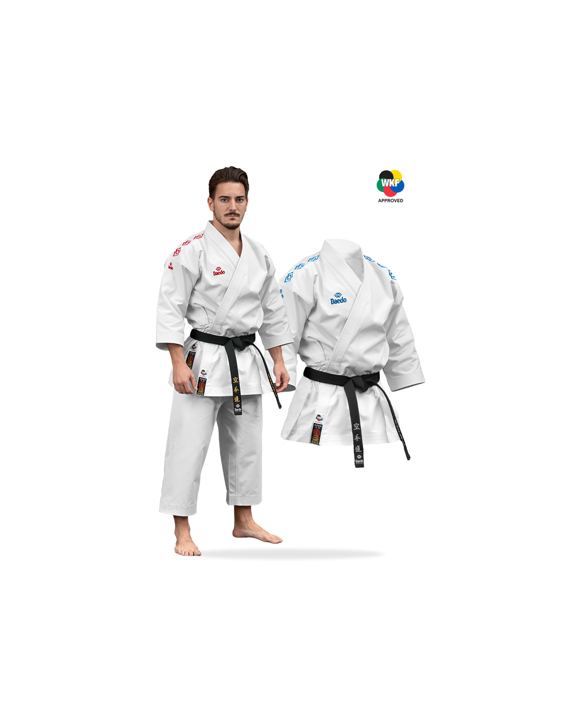 Daedo KATA 1158 Karategi COMPETITION PRO BUNKAI SET 2 Chaquetas 1 Pantalón